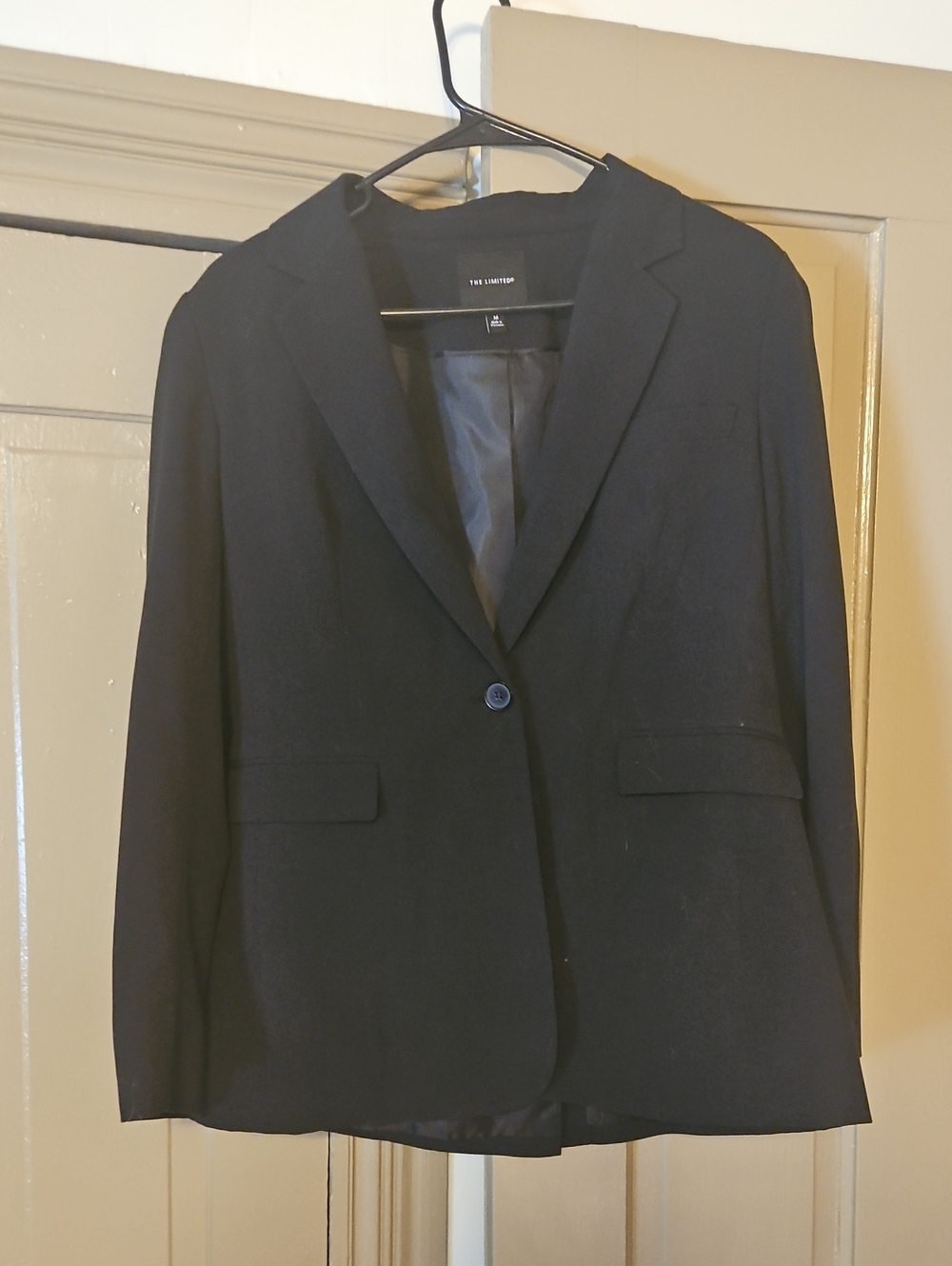 The Limited Black Single-Button Notch-Lapel Blazer Womens M